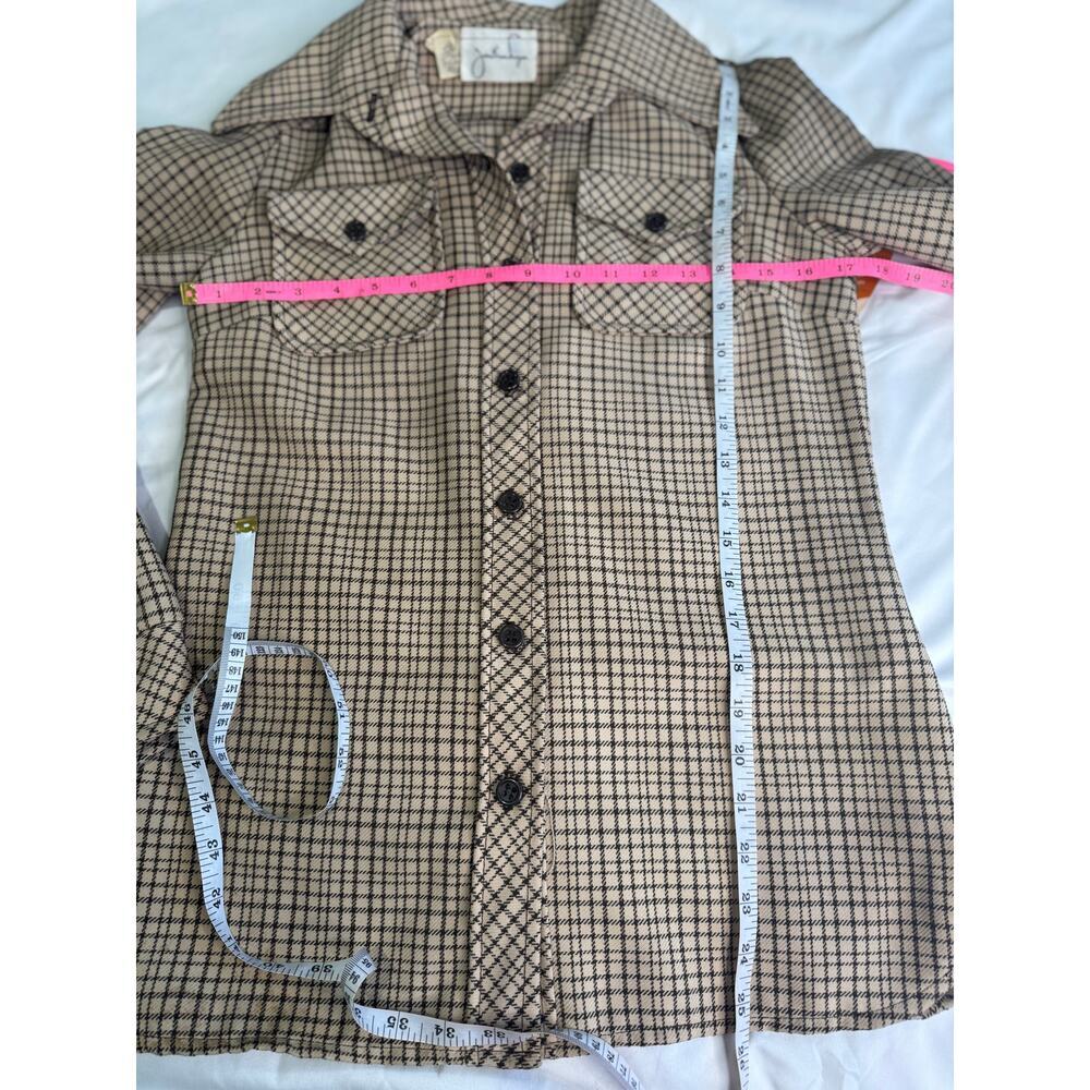 Vintage Jonathan Logan Plaid Button Up Shirt - Picture 3 of 11